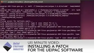 Installing a Patch for the UEI Programmable Automation Contoller | UEI Minute Video