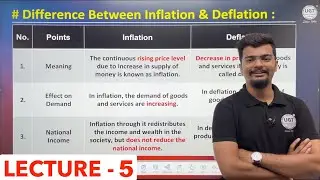 Difference Between Inflation & Deflation | Macro Economics | Lecture 5 | UGT