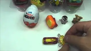 5 Kinder Surprise & 4 Surprise Eggs, Cars 2 Spongebob Toy Story 2016 -8
