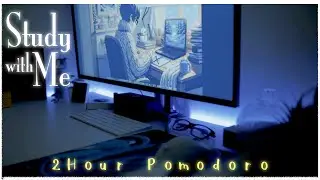 🛜2-Hour Study with Me (Pomodoro 50/10, Ambient, Lofi, Timer)Day101