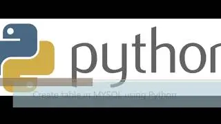 Create table in MySQL using Python