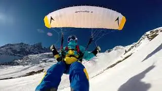 Pointe Helbronner. Speedriding. Swing Spitfire2 9,5qm