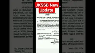 JKSSB New Update New Notification Out February 17, 2024