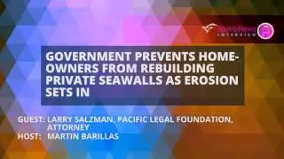 Government prevents homeowners from rebuilding private seawall as erosion sets in