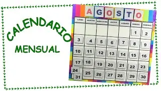 Calendario del mes de Agosto 2020