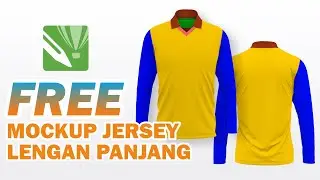 Free Mockup Jersey Berkerah Lengan Panjang Coreldraw
