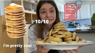 making 100 mini pancakes instead of studying for midterms (!!!)