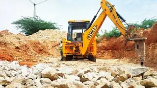 JCB 3DX Machine Work From New Railway Bridge 2020 | Jcb | Rock Breaker Works - JCB Tamil