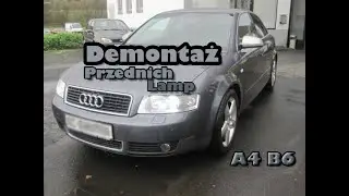 Audi A4 B6: Demontaż przednich lamp, wymiana żarówki