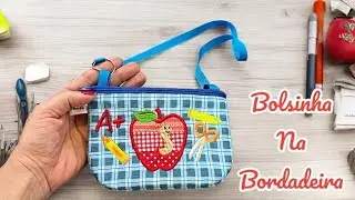 Especial Dia dos Professores, como bolsinha na bordadeira. Matriz grátis p membros do canal