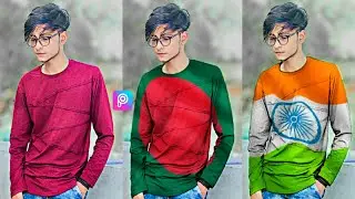 How to Put Flag Images on T-Shirts in PicsArt | Bangladeshi & Indian Flag on T-Shirts |