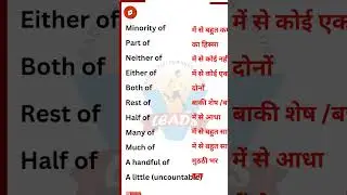 "Rest of " Daily use meaning #english #englishgrammar #vleads #spokenenglish #mainverb