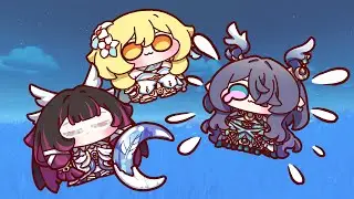 Lauma's moon is missing! Columbina quietly eating snacks!