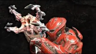Walking into Demonic Troopers with the chaingun shield - Doom Eternal