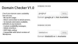 Preview Domain checker Shortcode and Widget plugin