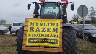 Protest rolników i myśliwych na S17