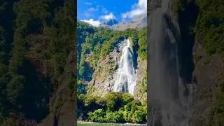 Bowen Falls-Milford Sound #queenstown #newzealand #sceniccruises #wildlife #wilderness #waterfall
