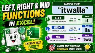 💫 Master Excel with LEFT, RIGHT, and MID Functions | Step-by-Step Tutorial || IT WALA