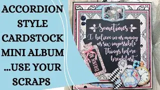 Cardstock Mini Album (No Chipboard) Accordion Style Pages #giftideas 