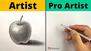 How To Draw Apple Like Pro Artist | Realistic Fruit Drawing with Pencil Shading Step By Step