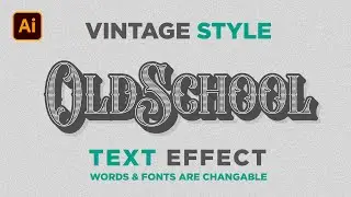 Vintage Text Effect in Illustrator. | Retro Text Effect in Illustrator.  