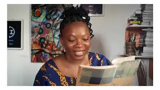 Amarachi Attamah Reading the Igbo book, Juo Obinna by Tony Ubesie