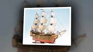 HMS Victory Painted Model Ship