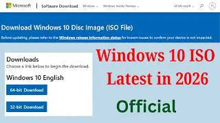 How to Download Windows 10 ISO Free from Microsoft Official Website 2026 Guide | Easy & Legal Way