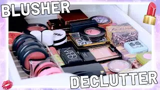 MAKEUP COLLECTION DECLUTTER! HUGE BLUSHER COLLECTION DECLUTTERING | Luce Stephenson