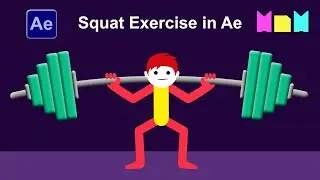 Squat Exercise Character Animation in After Effects | After Effects Tutorial