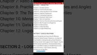 Class 7 International Math Olympiad Exam Syllabus #shortsviral #ytshorts #olympiad #trending #maths