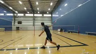 How to practice backhand clear alone #2 #badminton