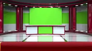 3d virtual studio set green screen background with Lowerthird | No Copyright free Download