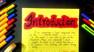 Introduction Page for project file | How to write Introduction For Project File