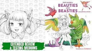 Pop Manga Beauties and Beasties Coloring Book Review | Camilla D'Errico
