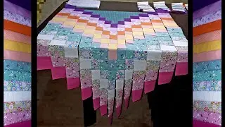 Table runner quilted. bargello quilt