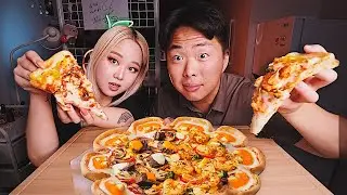 Наши Видео Используют Против Нас! 🍕Пицца с Сырными Краями Pizza Hut мукбанг