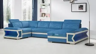 Boancy Led Modern Sectional with Side Storage  | Jubilee Furniture