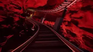 Archie Creek Canyon Mine Train Roller Coaster POV - Planet Coaster