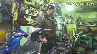 В гостях у Марочкина, мучаем китайский скутер пьяджо.