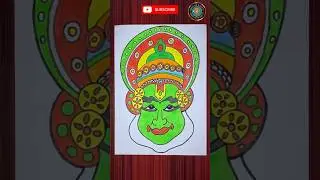 Kathakali drawing easy👍| #kathakali #kathakalidance #kerala #onamdrawing #onam #onamspecial