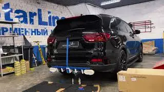 Kia Sorento - изготовление и установка диффузора заднего бампера под новую выхлопную систему