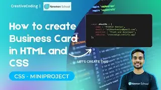 How to create Business Card in HTML and CSS | CSS - miniproject | Easy Tutorial | CSS animation