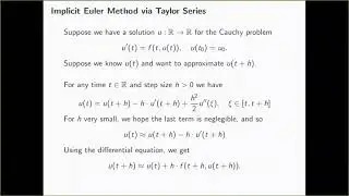 16 - Implicit Euler Method