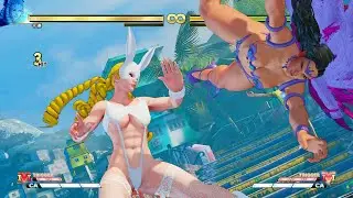 Street Fighter V mod：Bunny Karin VS Carnival Laura，卡琳性感兔子皮肤&劳拉狂欢节皮肤