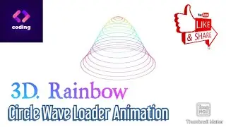 3D Rainbow Circle Wave Animation   | HTML and CSS | CODING DEVELOPER