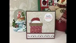 МК КАК сделать новогоднюю POP Up открытку  КАМИН