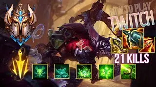 TOP 1 CHALLENGER Guides How to Play Twitch ADC & Carry + Best Build/Runes Season 12