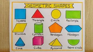 Mathematics Day special drawing easy| How to draw Geometric Shapes| Mathematics Shapes drawing chart