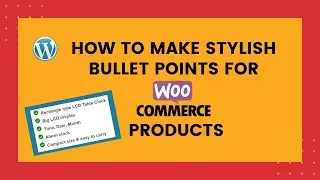 How to make stylish bullet points for woocommerce products